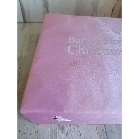 Kurt Adler baby's first Christmas girl Pink glitter ornament Xmas set - Picture 11 of 13
